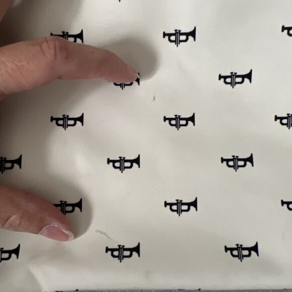 Fossil Key Per Crossbody Purse Novelty Trumpet Print Nylon Top Zip Pockets Music - Picture 13 of 13